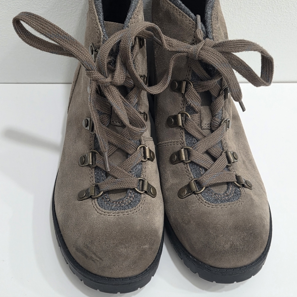 Clarks Women's Faralyn Alpha Blue Grey Suede Lace Up Hiking Boots Size 7 - Picture 4 of 14